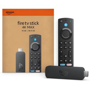 Amazon - Fire TV Stick 4K Max streaming device, Wi-Fi 6E, Ambient Experience, 16 GB, free & live TV w/ out cable or satellite - Black Amazon - Fire TV Stick 4K Max streaming device, Wi-Fi 6E, Ambient Experience, 16 GB, free & live TV w/ out cable or satellite - Black
