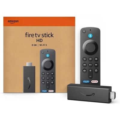 Amazon - Fire TV Stick 1st Gen HD Streaming Device, free and live TV, Alexa Voice Remote, smart home controls, 8GB (2024) - Black Amazon - Fire TV Stick 1st Gen HD Streaming Device, free and live TV, Alexa Voice Remote, smart home controls, 8GB (2024) - Black