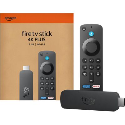Amazon - Fire TV Stick 4K Plus 1st Gen AI-powered Fire TV Search, Wi-Fi 6 Streaming Device, 8 GB, free & live TV - Black Amazon - Fire TV Stick 4K Plus 1st Gen AI-powered Fire TV Search, Wi-Fi 6 Streaming Device, 8 GB, free & live TV - Black