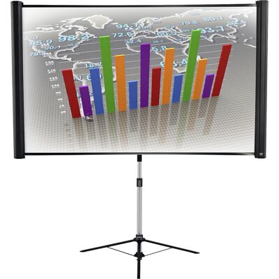Epson - 80" Portable Projector Screen - White Epson - 80" Portable Projector Screen - White