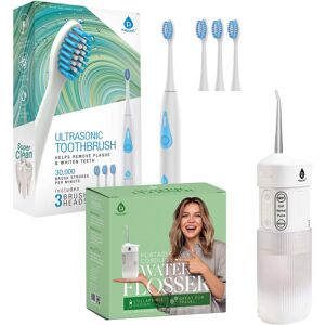 Pursonic - Ultimate Smile Care Duo: Triple-Head Tooth Wizard & Travel-Ready Water Flosser - White Pursonic - Ultimate Smile Care Duo: Triple-Head Tooth Wizard & Travel-Ready Water Flosser - White