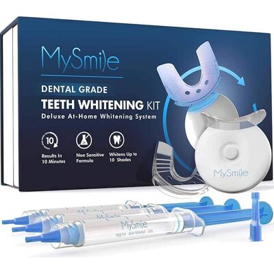 MySmile - Original Teeth Whitening Kit with 5 LED Light & 18% CP Gel - White MySmile - Original Teeth Whitening Kit with 5 LED Light & 18% CP Gel - White