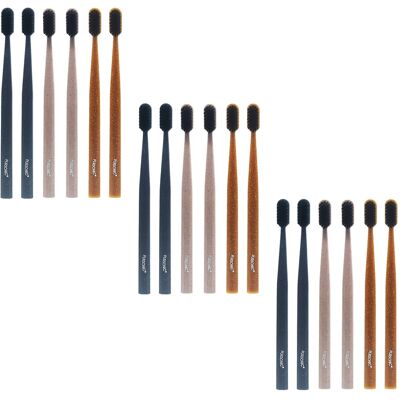 Pursonic - Eco Essentials Bundle: 3 Packs of 100% Cedarwood Toothbrushes (6-Pack Each) - Multicolor Pursonic - Eco Essentials Bundle: 3 Packs of 100% Cedarwood Toothbrushes (6-Pack Each) - Multicolor