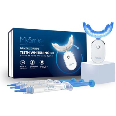MySmile - Advanced Teeth Whitening Kit with 28 LED Light & 22% CP Gel - White MySmile - Advanced Teeth Whitening Kit with 28 LED Light & 22% CP Gel - White