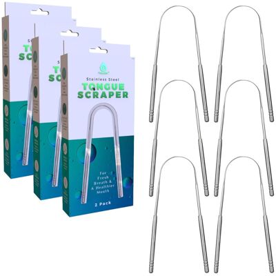 Pursonic - Stainless Steel Tongue Scraper – For Fresh Breath & a Healthier Mouth - Multicolor Pursonic - Stainless Steel Tongue Scraper – For Fresh Breath & a Healthier Mouth - Multicolor