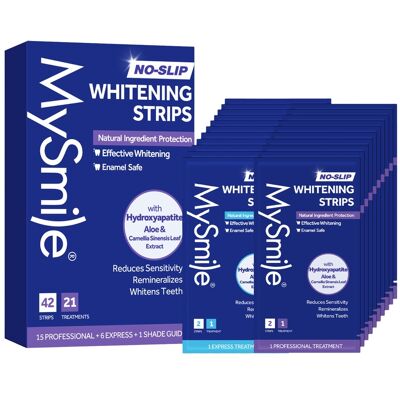 MySmile - Teeth Whitening Strips with Natural Ingredients - Dark Blue MySmile - Teeth Whitening Strips with Natural Ingredients - Dark Blue
