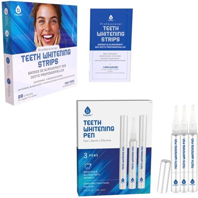 Pursonic - Teeth Whitening Essentials Bundle – Whitening Pens + Professional Whitening Strips Pursonic - Teeth Whitening Essentials Bundle – Whitening Pens + Professional Whitening Strips