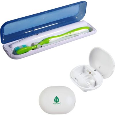 Pursonic - UV Toothbrush Sanitizer & Portable Toothbrush Sterilizer Bundle – Dual Protection for a Cleaner Smile Anywhere Pursonic - UV Toothbrush Sanitizer & Portable Toothbrush Sterilizer Bundle – Dual Protection for a Cleaner Smile Anywhere