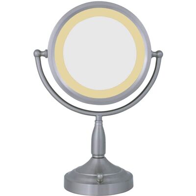 Zadro - LED Lighted Makeup Mirror with 8X/1X Magnifications - Satin Nickel Zadro - LED Lighted Makeup Mirror with 8X/1X Magnifications - Satin Nickel