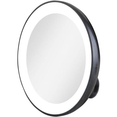 Zadro - LED Lighted Compact Mirror with 15X Magnification & Suction Cups - Black Zadro - LED Lighted Compact Mirror with 15X Magnification & Suction Cups - Black
