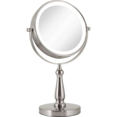 Zadro - LED Lighted Vanity Mirror - Satin Nickel Zadro - LED Lighted Vanity Mirror - Satin Nickel