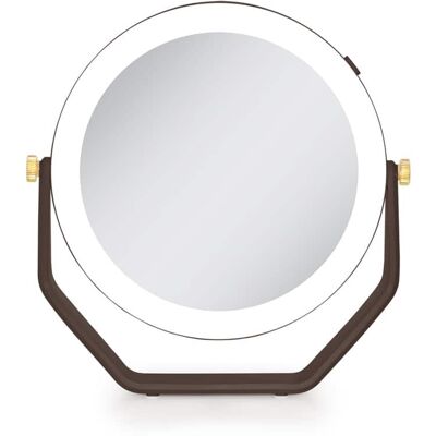 Zadro - LED Lighted Makeup Mirror with 5X/1X Magnifications - Chocolate Zadro - LED Lighted Makeup Mirror with 5X/1X Magnifications - Chocolate