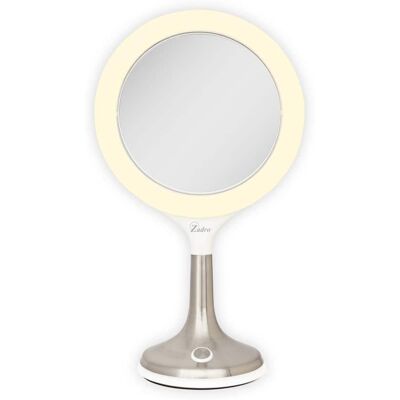 Zadro - Mood Therapy LED Lighted Makeup Mirror with 8X/1X Magnifications & Touch Controls - White Zadro - Mood Therapy LED Lighted Makeup Mirror with 8X/1X Magnifications & Touch Controls - White