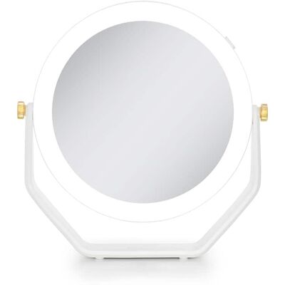 Zadro - LED Lighted Makeup Mirror with 5X/1X Magnifications - White Zadro - LED Lighted Makeup Mirror with 5X/1X Magnifications - White