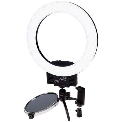 Fotodiox - Selfie Starlite Mini w/ Tabletop Tripod - 12in Bi-Color Dimmable Ring Light f/ Portrait, Makeup, YouTube, Live Streaming Fotodiox - Selfie Starlite Mini w/ Tabletop Tripod - 12in Bi-Color Dimmable Ring Light f/ Portrait, Makeup, YouTube, Live Streaming