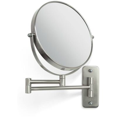 Zadro - Wall Mounted Makeup Mirror with 8X/1X Magnifications & Extendable Arm - Satin Nickel Zadro - Wall Mounted Makeup Mirror with 8X/1X Magnifications & Extendable Arm - Satin Nickel