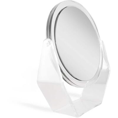 Zadro - Countertop Makeup Mirror with 5X/1X Magnifications & Swiveling 8.5-inch Dia. Head - Clear Zadro - Countertop Makeup Mirror with 5X/1X Magnifications & Swiveling 8.5-inch Dia. Head - Clear