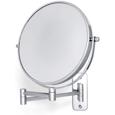 Zadro - Wall Mounted Makeup Mirror with 8X/1X Magnifications & Extendable Arm - Chrome Zadro - Wall Mounted Makeup Mirror with 8X/1X Magnifications & Extendable Arm - Chrome