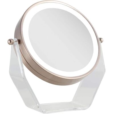 Zadro - LED Lighted Makeup Mirror with 8X/1X Magnifications - Rose Gold Zadro - LED Lighted Makeup Mirror with 8X/1X Magnifications - Rose Gold