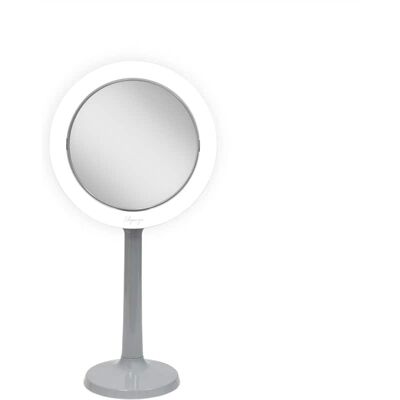 Zadro - Hudson, LED Lighted Makeup Mirror with 8X/1X Magnifications & Suction Cup Mounting - Gray Zadro - Hudson, LED Lighted Makeup Mirror with 8X/1X Magnifications & Suction Cup Mounting - Gray