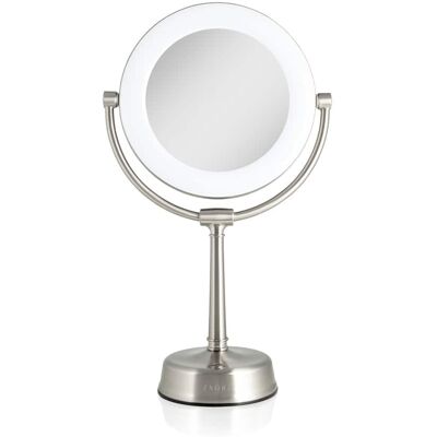 Zadro - Lexington, LED Lighted Makeup Mirror with 10X/1X Magnifications - Satin Nickel Zadro - Lexington, LED Lighted Makeup Mirror with 10X/1X Magnifications - Satin Nickel