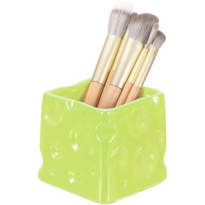Unique Bargains - Ceramic Makeup Brush Organizer, 3 Inch Cosmetic Brush Holder Desktop Organizer for Vanity Bathroom Office - Fruit Green Unique Bargains - Ceramic Makeup Brush Organizer, 3 Inch Cosmetic Brush Holder Desktop Organizer for Vanity Bathroom Office - Fruit Green