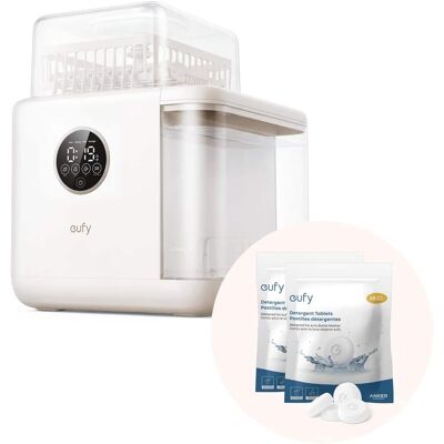 eufy - S1 Baby Bottle Washer,Sterilizer and Dryer with 60 Detergent Tablets,10-Bottle Capacity,No Spot and Odorless Cleaning - White eufy - S1 Baby Bottle Washer,Sterilizer and Dryer with 60 Detergent Tablets,10-Bottle Capacity,No Spot and Odorless Cleaning - White