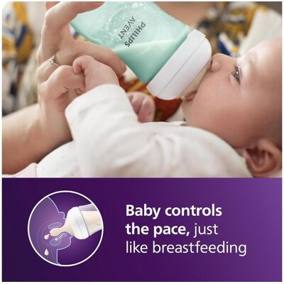 Philips Avent Natural Baby Bottle With Natural Response Nipple, 9oz, 4pk, SCY903/44 - Teal Philips Avent Natural Baby Bottle With Natural Response Nipple, 9oz, 4pk, SCY903/44 - Teal