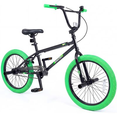 Costway - Freestyle BMX Bike, 20" Trick Bicycle with 360 Degree Steering, Adjustable Seat - Green Costway - Freestyle BMX Bike, 20" Trick Bicycle with 360 Degree Steering, Adjustable Seat - Green