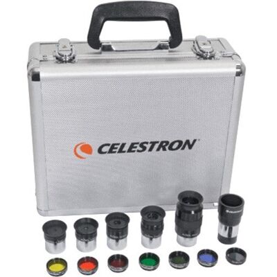 Celestron - 1.25 Inch Telescope Eyepiece and Filter Accessory Kit - Silver Celestron - 1.25 Inch Telescope Eyepiece and Filter Accessory Kit - Silver