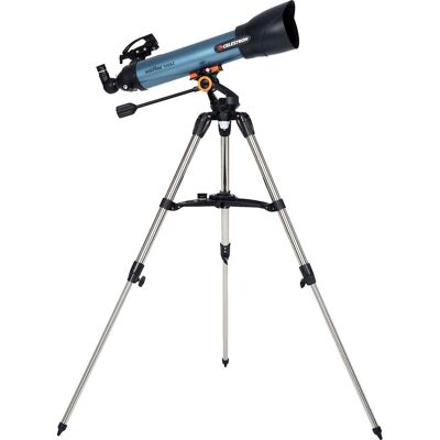 Celestron - Inspire series 100AZ 100mm Refractor Telescope - Black/Blue Celestron - Inspire series 100AZ 100mm Refractor Telescope - Black/Blue