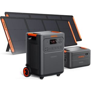 Jackery - HomePower 3600 Plus Portable Power Station (3584Wh) with a Battery Pack and Two 200W Solar Panels for Emergencies Backup (3584 Wh Capacity) - Black Jackery - HomePower 3600 Plus Portable Power Station (3584Wh) with a Battery Pack and Two 200W Solar Panels for Emergencies Backup (3584 Wh Capacity) - Black