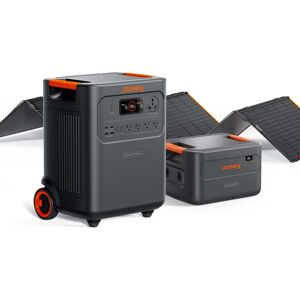 Jackery - HomePower 3600 Plus Portable Power Station (3584Wh) with a Battery Pack and a 500W Solar Panel for Essential Home Backup (3584 Wh Capacity) - Black Jackery - HomePower 3600 Plus Portable Power Station (3584Wh) with a Battery Pack and a 500W Solar Panel for Essential Home Backup (3584 Wh Capacity) - Black