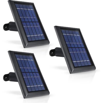 Wasserstein - Solar Power Panel for Blink Outdoor, XT and XT2 Camera Charger (3 Pack) - Black Wasserstein - Solar Power Panel for Blink Outdoor, XT and XT2 Camera Charger (3 Pack) - Black