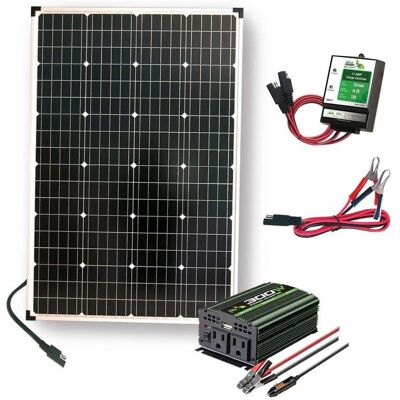 Nature Power - 110 Watt Power Kit with 300 Watt Inverter & 11 Amp Charge Controller Nature Power - 110 Watt Power Kit with 300 Watt Inverter & 11 Amp Charge Controller