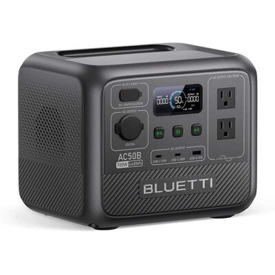 BLUETTI - 700W Continuous/1000W Peak Output Power Station AC50B 448Wh LiFePO4 Battery Solar Generator for Outdoors (448 Wh Capacity) - Gray BLUETTI - 700W Continuous/1000W Peak Output Power Station AC50B 448Wh LiFePO4 Battery Solar Generator for Outdoors (448 Wh Capacity) - Gray