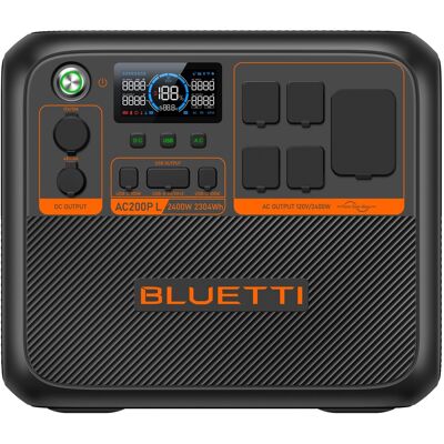 BLUETTI - AC200PL 2400W Back-Up Expaandable Solar Generator (2304 Wh Capacity) - Black BLUETTI - AC200PL 2400W Back-Up Expaandable Solar Generator (2304 Wh Capacity) - Black