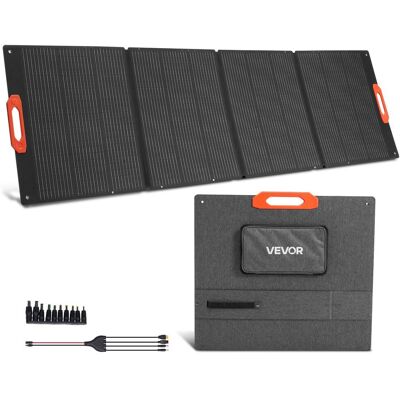 VEVOR - 300W Foldable Monocrystalline Solar Panel, 23% High-Efficiency Portable Mono Solar Panel Charger with MC4 Output - Black VEVOR - 300W Foldable Monocrystalline Solar Panel, 23% High-Efficiency Portable Mono Solar Panel Charger with MC4 Output - Black