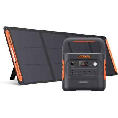 Jackery - Explorer 2000 v2 Portable Power Station + 200W Solar Panel (Ships in multiple packages) (2042 Wh Capacity) - Black Jackery - Explorer 2000 v2 Portable Power Station + 200W Solar Panel (Ships in multiple packages) (2042 Wh Capacity) - Black