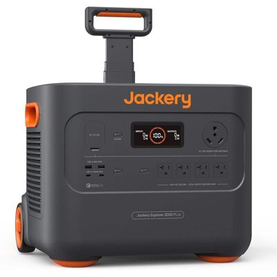 Jackery - Explorer 2000 Plus Portable Power Station (2042 Wh Capacity) - Black Jackery - Explorer 2000 Plus Portable Power Station (2042 Wh Capacity) - Black