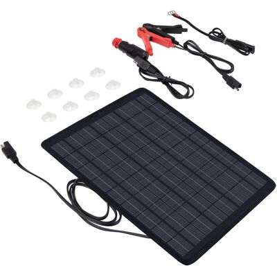 Renogy - 10W Solar Panel Trickle Charger - Black Renogy - 10W Solar Panel Trickle Charger - Black