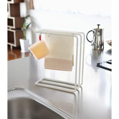 Yamazaki Home - Dish Towel Hanger - Steel - White Yamazaki Home - Dish Towel Hanger - Steel - White