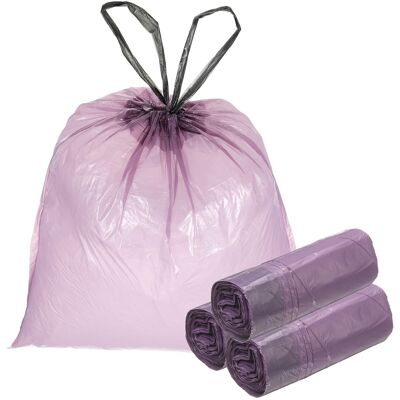 Unique Bargains - 80pcs Trash Bags with Drawstring, 5.2 Gallon 20" Unscented Bathroom Bin Liners for Home Office Kitchen - Purple Unique Bargains - 80pcs Trash Bags with Drawstring, 5.2 Gallon 20" Unscented Bathroom Bin Liners for Home Office Kitchen - Purple
