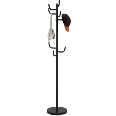 Costway - Metal Coat Rack Hat Hanger Hooks Hall Entryway For Jacket Umbrella Tree Stand - Black Costway - Metal Coat Rack Hat Hanger Hooks Hall Entryway For Jacket Umbrella Tree Stand - Black