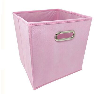 Kitcheniva - Fabric Storage Cube Bins Organizer Basket Containers Bins Metal Handle 10 Inch 6 Pack Pink Kitcheniva - Fabric Storage Cube Bins Organizer Basket Containers Bins Metal Handle 10 Inch 6 Pack Pink