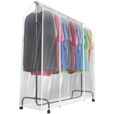 Sorbus - Cover for Garment Rack - 6 Ft Transparent Clothes Rack Cover, Garment Coat Hanger Protector Dustproof Waterproof - Clear Sorbus - Cover for Garment Rack - 6 Ft Transparent Clothes Rack Cover, Garment Coat Hanger Protector Dustproof Waterproof - Clear