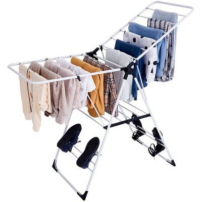 Costway - Laundry Clothes Storage Drying Rack Portable Folding Dryer Hanger Heavy Duty - White Costway - Laundry Clothes Storage Drying Rack Portable Folding Dryer Hanger Heavy Duty - White
