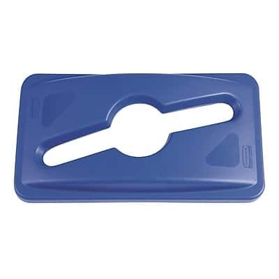 RubberMaid - Slim Jim Indoor Lid Plastic, 23 Gallon - Blue RubberMaid - Slim Jim Indoor Lid Plastic, 23 Gallon - Blue