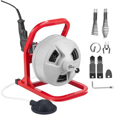 VEVOR - Drain Cleaner Machine 50 FT x 5/16 Inch, Sewer Snake Auger with 228RPM Electric Drill, Manual Feed Drain VEVOR - Drain Cleaner Machine 50 FT x 5/16 Inch, Sewer Snake Auger with 228RPM Electric Drill, Manual Feed Drain