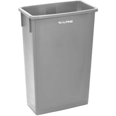 Alpine Industries - 23 Gallon Slim Indoor Recycling Bin or Trash Can - Gray Alpine Industries - 23 Gallon Slim Indoor Recycling Bin or Trash Can - Gray